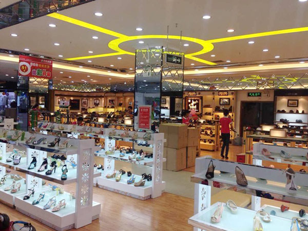 沙井冠鹏女装鞋专用中岛架